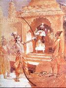 Raja Ravi Varma Sri Rama breaking the bow Sweden oil painting artist